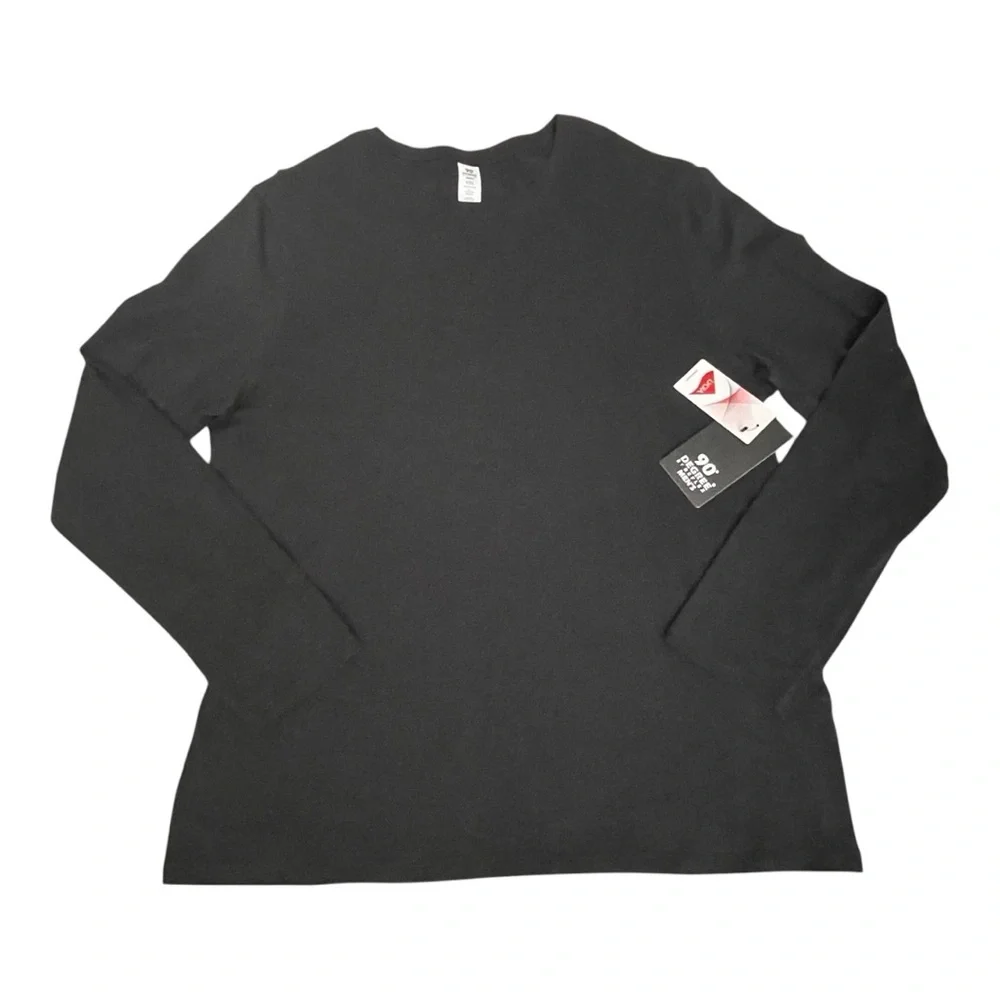 90 Degrees by Reflex Long Sleeve Heather Charcoal Shirt Size XX-Large New - Picture 1 of 3